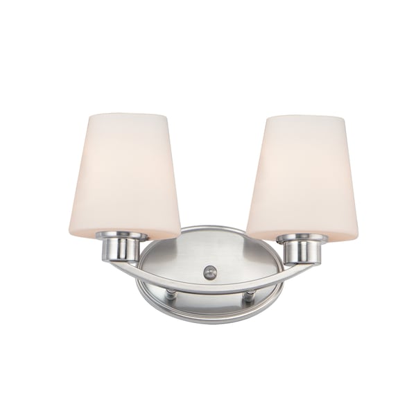 Maxim Lighting Shelter 2-Light 13" Wide Satin Nickel Vanity Light 11832SWSN - main